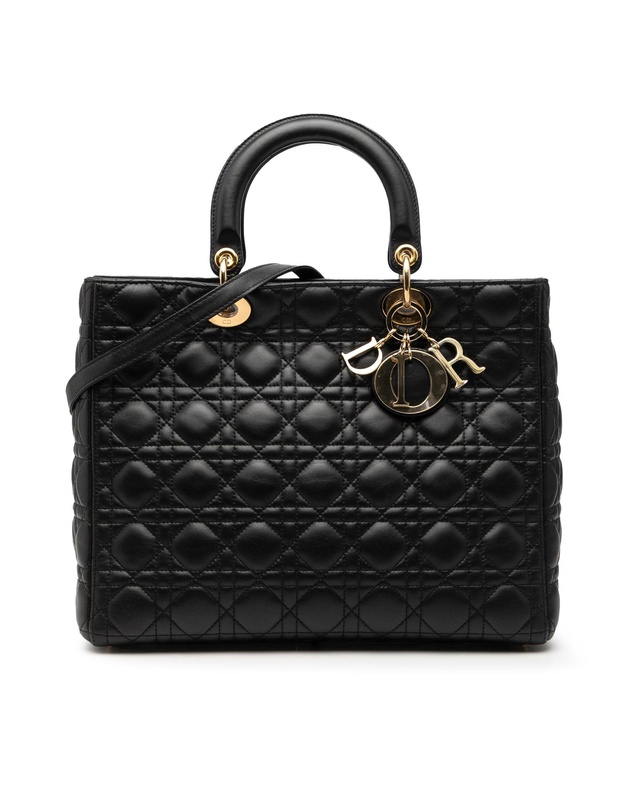 Pre-Loved by Azura Reborn - Pre-Loved Large Lambskin Cannage Lady Dior