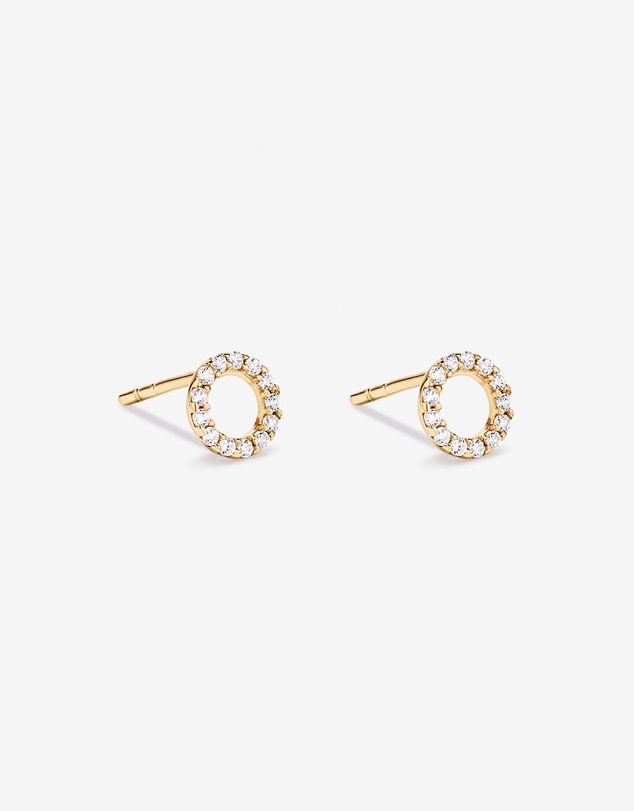 Michael Hill - Circle Necklace & Earring Set in 18kt Vermeil with Cubic Zirconia