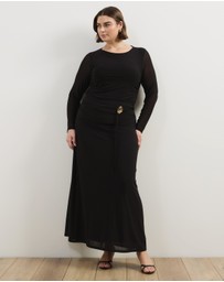 Atmos&Here Curvy - Cleo Mesh Long Sleeve Top