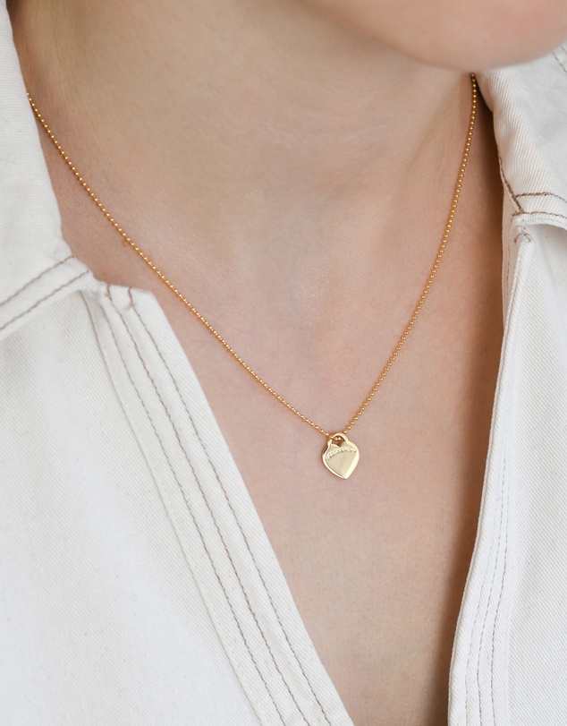 Von Treskow - Fine necklace with VT flat heart