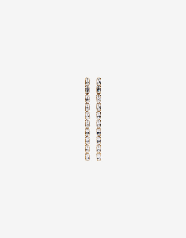 Michael Hill - Baguette Cubic Zirconia Tennis Drop Earrings in 18kt Yellow Gold Vermeil