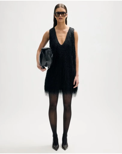 Minima Esenciales - Aila Textured Scoop Mini Dress