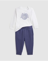 Polo Ralph Lauren - Logo Cotton Tee & Terry Jogger Pants Set - ICONIC EXCLUSIVE - Babies