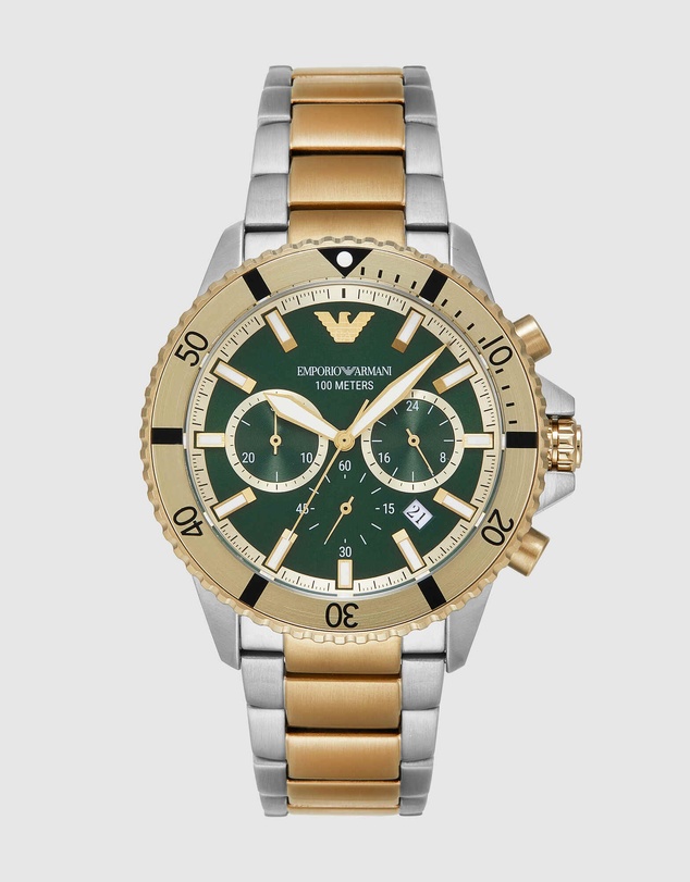 Emporio Armani - Two Tone Chronograph Watch