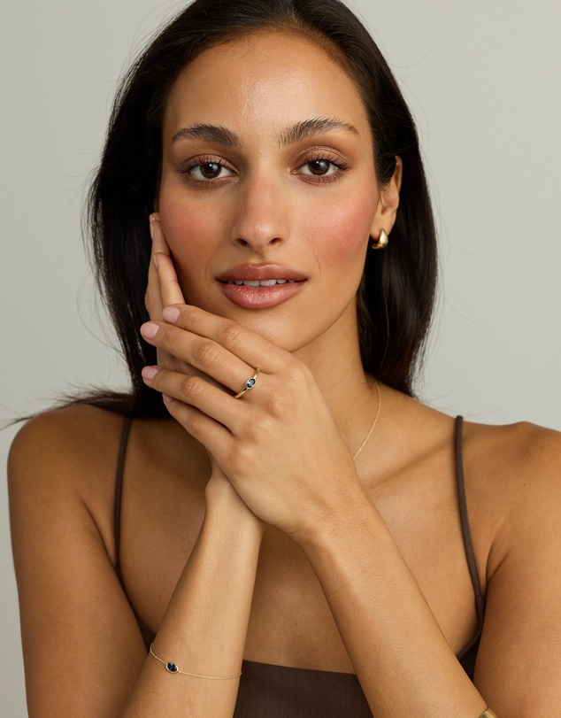 Michael Hill - Created Blue Sapphire Bracelet in 10kt Yellow Gold