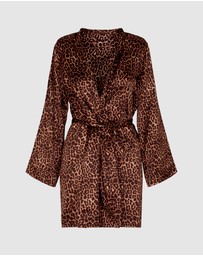 Hunkemoller - Satin Leopard Kimono