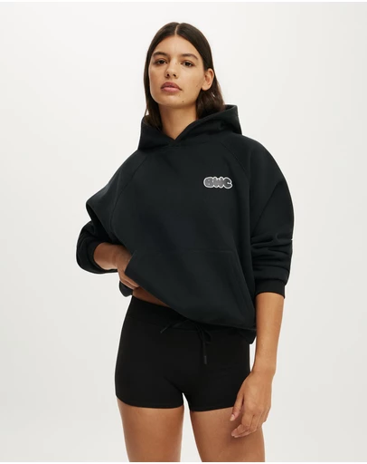 Cotton On Body Active - Plush Premium Graphic Raglan Hoodie