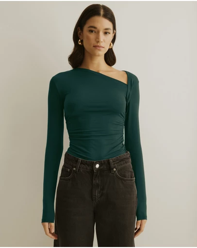 Atmos&Here - Asymmetric Long Sleeve Top