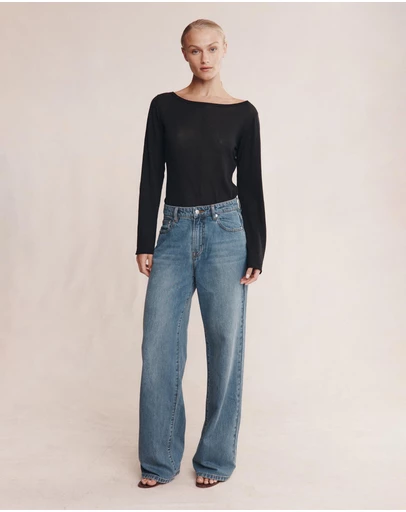 Marle - Belted Wide Leg Jeans