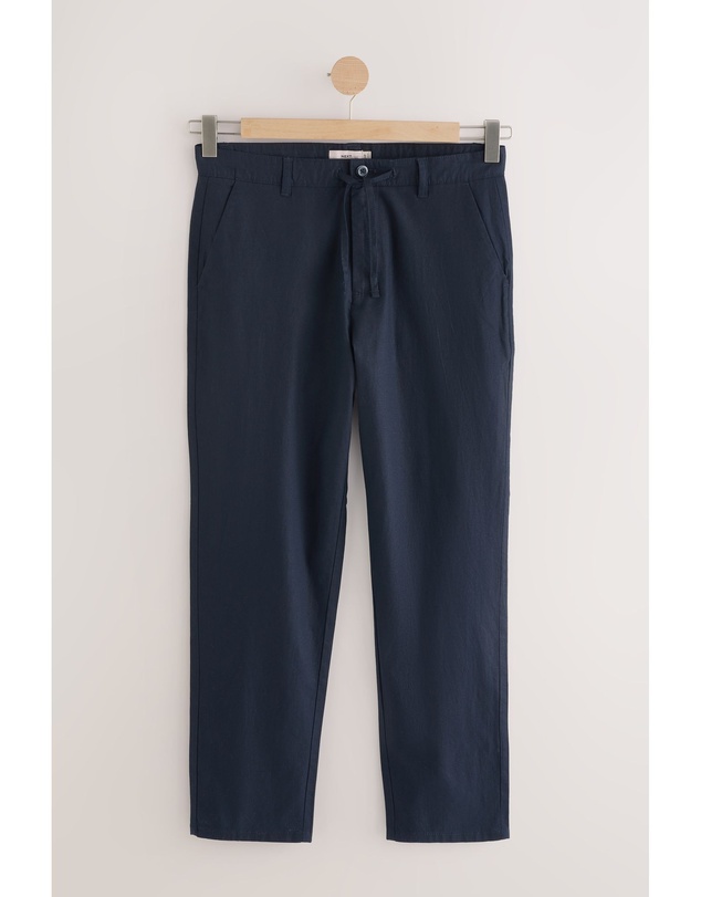 NEXT - Linen Cotton Chino Trousers Regular Fit