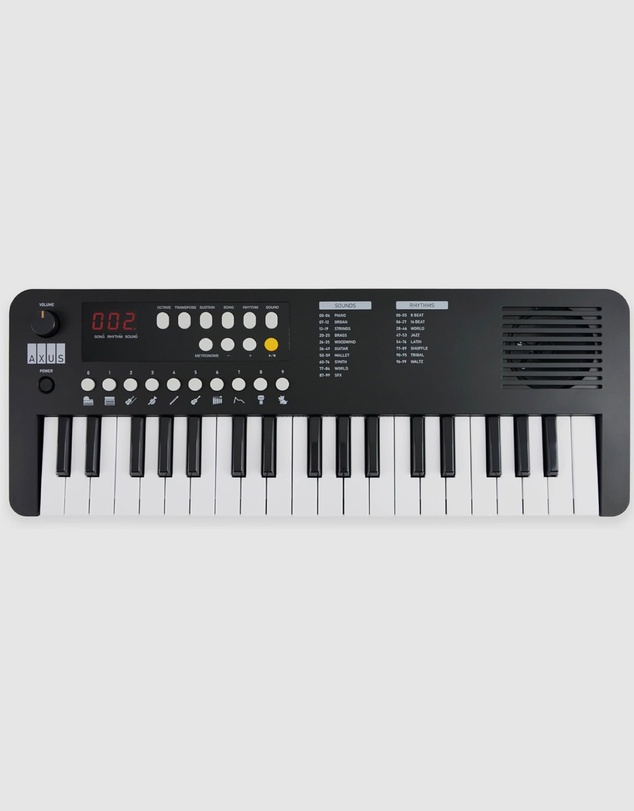 iWorld - Axus Mini Keyboard 37 Key Keyboard - Black