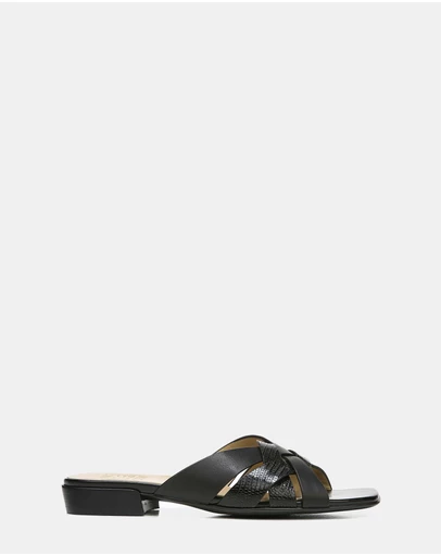 Naturalizer - Ashford Slide - Black Lizard/Leather