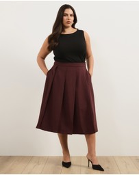 Atmos&Here Curvy - Lux Pleated Midi Skirt