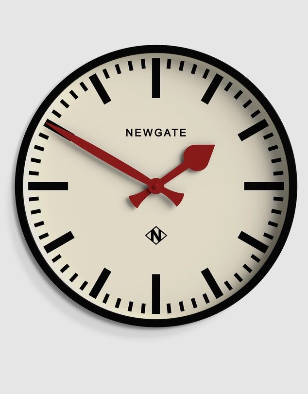 Newgate - Newgate Universal Wall Clock Railway Dial Black