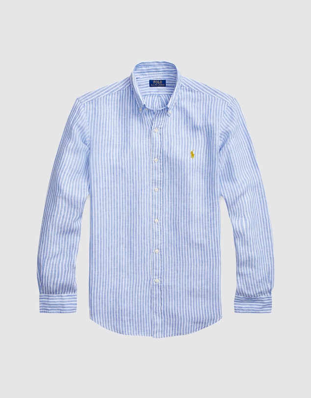 Polo Ralph Lauren - Custom Fit Striped Linen Shirt- ICONIC EXCLUSIVE