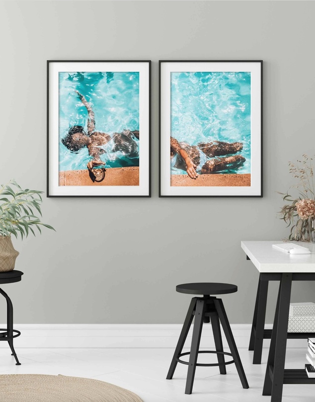 Olive et Oriel - Poolside Bliss II Art Print