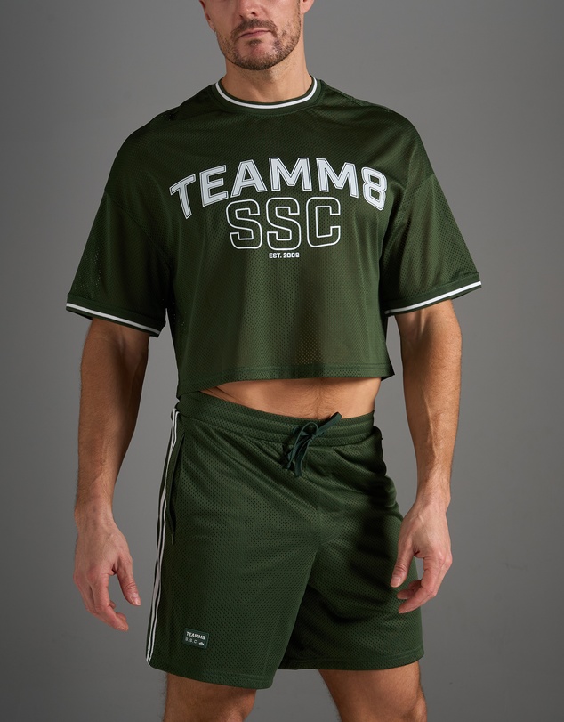 TEAMM8 - S.S.C. Fraternity Drop Sleeve Crop Tee