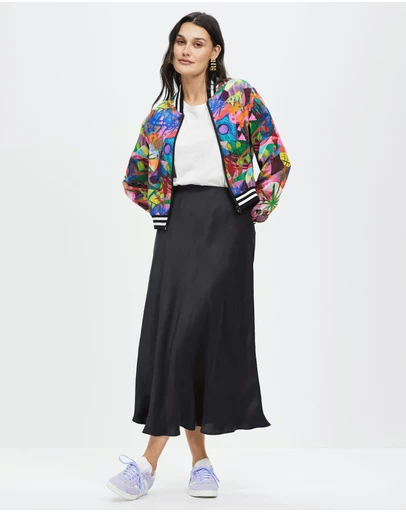 The Social Outfit - Revel Bias Cut Skirt - Onyx