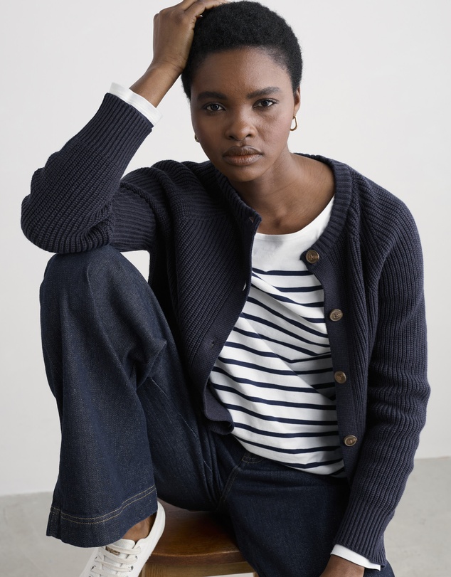 Seasalt - Seasalt Cornwall Navy Potters Meadow Cardigan
