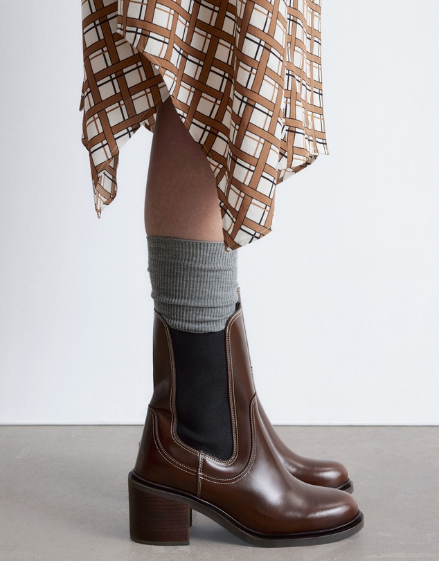 & Other Stories - Heeled Leather Chelsea Boots