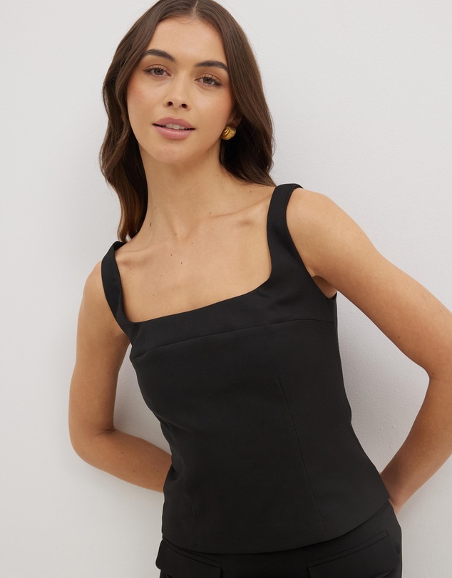 Dazie - Bossy Babe Scoop Neck Top