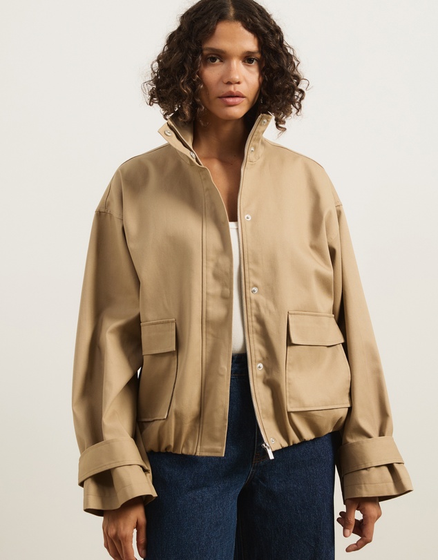 Atmos&Here - Taya Funnel Neck Twill Bomber