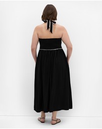 City Chic - Stacey Halter Midi Dress - black