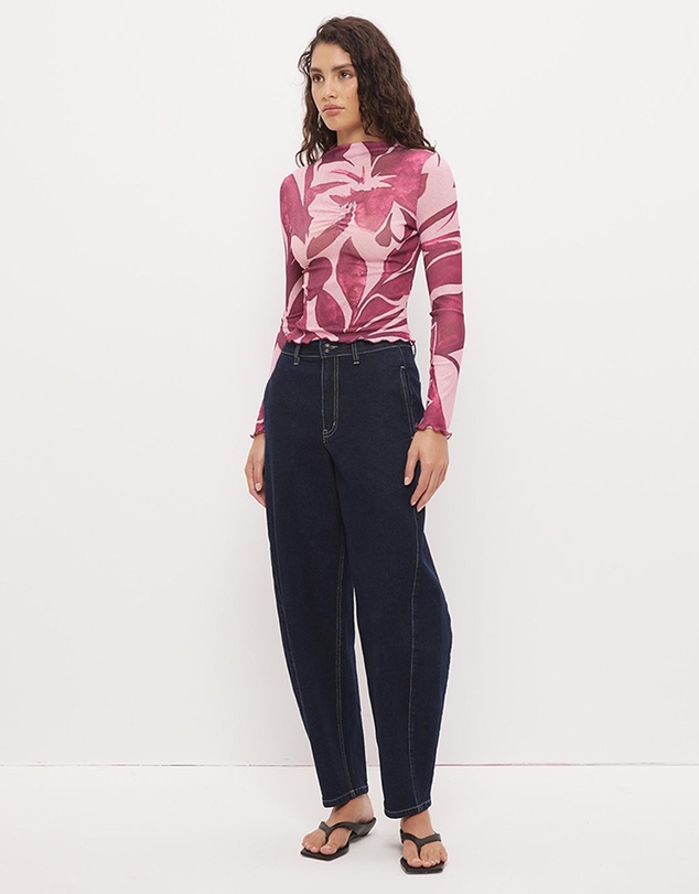 MON RENN - Peta Mock Neck Top