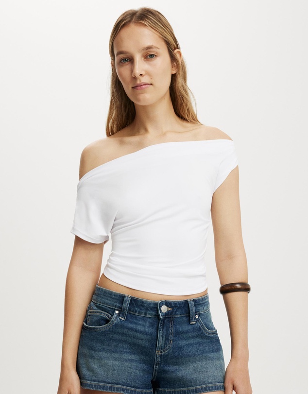 Cotton On - Georgie Off Shoulder Short Sleeve Top