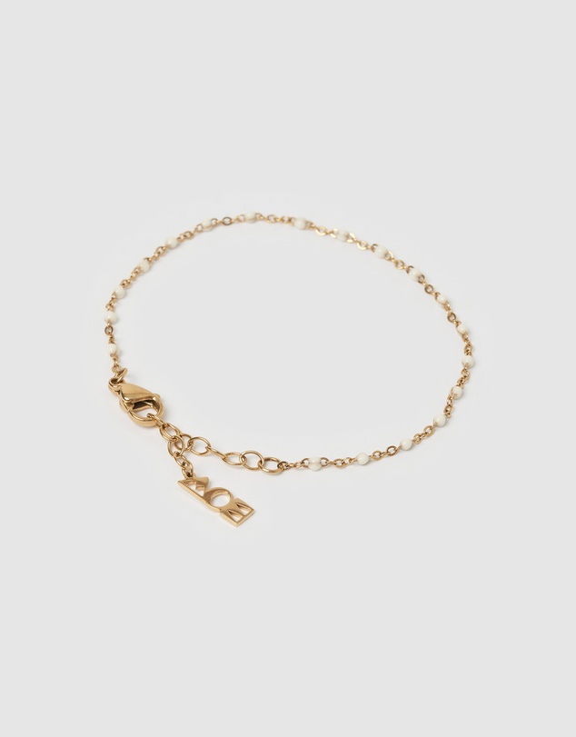 Arms Of Eve - Peggy Gold and Enamel Bracelet - Vanilla