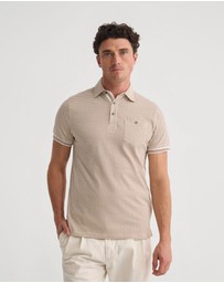 Oxford - Milo Printed Jersey Polo With Pocket
