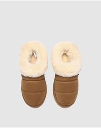 EVERAU - EverAU Ugg Ulrika Platform Sheepskin Upper House Shoes