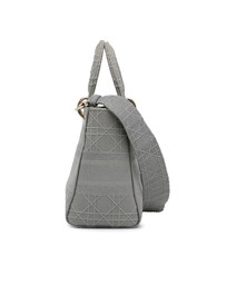 Pre-Loved by Azura Reborn - Pre-Loved dior Dior Caro Mini Bag Grey Embossed Canvas