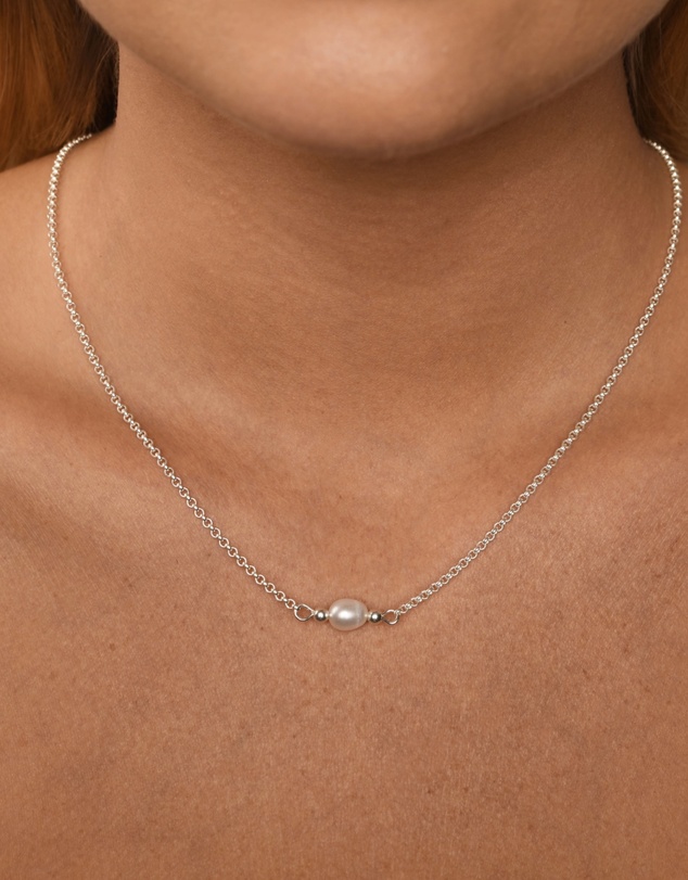 Von Treskow - Belcher Necklace with Oval Pearl