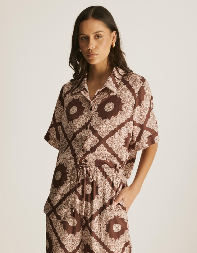 Atmos&Here - Chantilly Printed Satin Shirt