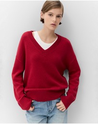 UNISON - Relaxed V Neck Knit