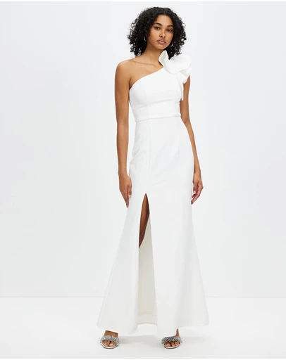 Bariano - Sue Frill Shoulder Gown