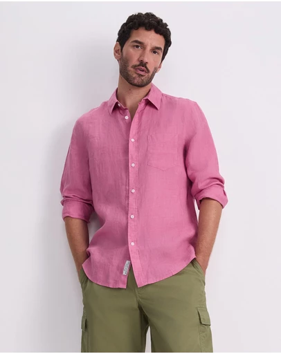 Sportscraft - Linen Long Sleeve Delave Shirt