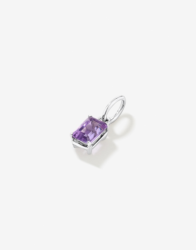 Michael Hill - Emerald-Cut Amethyst Pendant in Sterling Silver