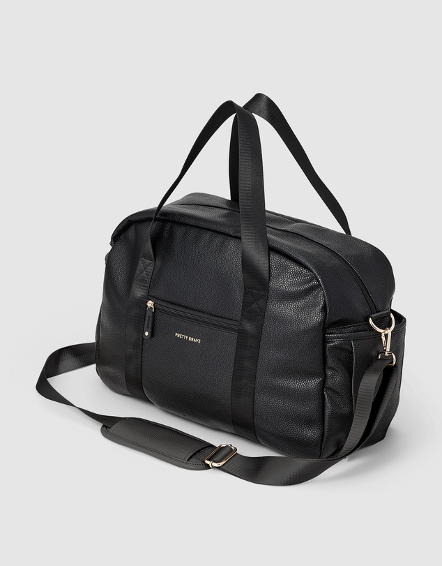 Pretty Brave - STELLA BABY BAG Black Pebbled