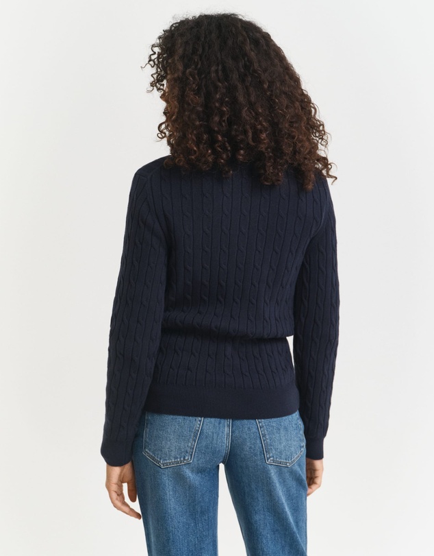 Gant - Stretch Cotton Cable Half Zip Sweater