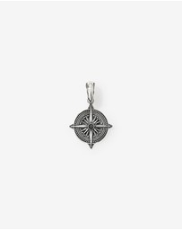 Michael Hill - Black Diamond Compass Pendant in Sterling Silver