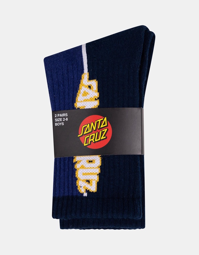 Santa Cruz - 2-Pack Fisheye Strip Crew Socks - Teens