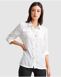 Belle & Bloom - Eclipse Rolled Sleeve Blouse