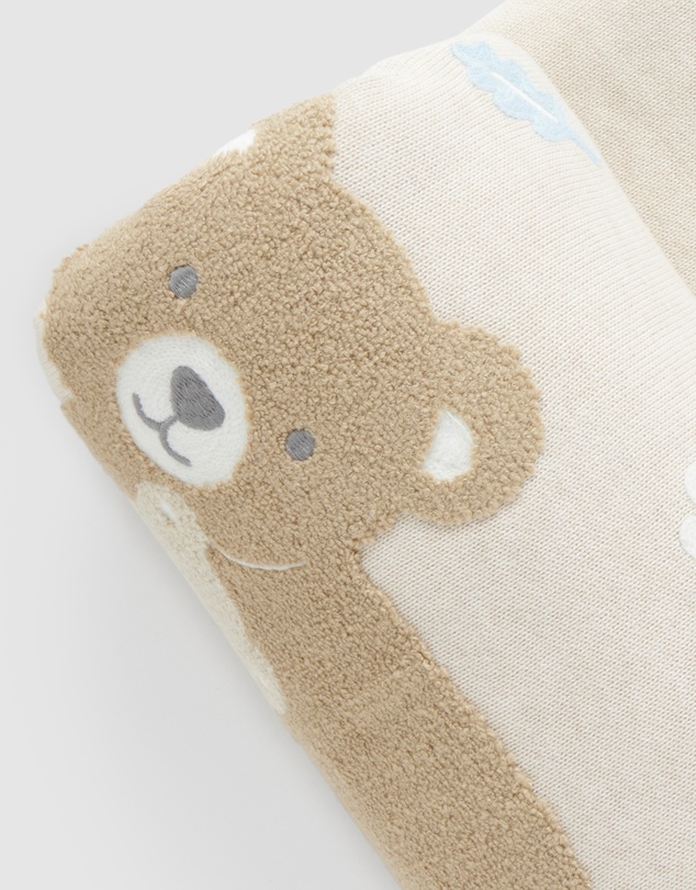 Purebaby - Embroidered Lined Blanket-Babies