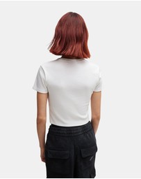 HUGO - Cotton Cropped Slim-Fit Logo T-shirt