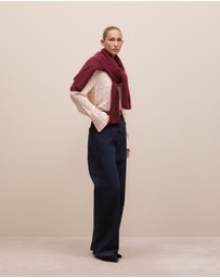 Trenery - Auralie Satin Spot Shirt in Contour