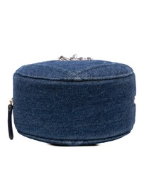 Pre-Loved by Azura Reborn - Pre-Loved Denim 19 Round Clutch with Chain