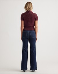 Decjuba - Rosie Fluffy Knit Polo Tee