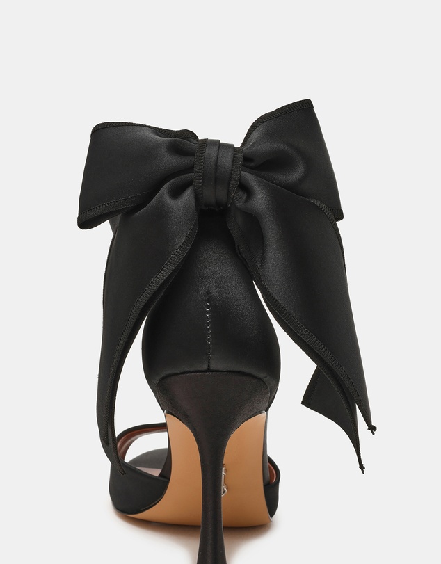 Steve Madden - Bougie Black Satin Heels